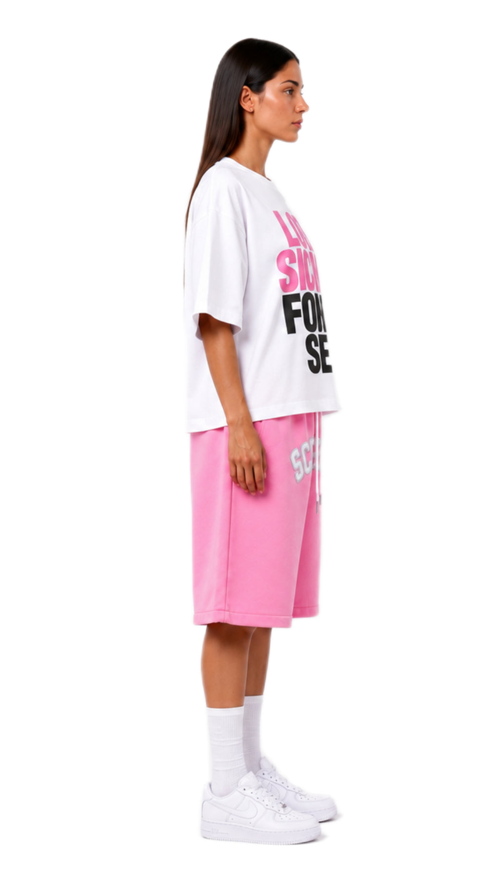LOST SIGNAL PINK TEE - T-shirt boxy fit